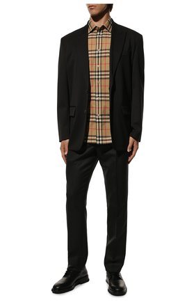 Мужская хлопковая рубашка BURBERRY бежевого цвета по цене 23100 руб., арт. 8020869 | Фото 2 Мужская хлопковая рубашка BURBERRY бежевого цвета, арт. 8020869 | Фото 2