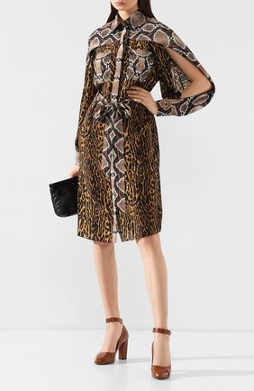 Женское шелковое платье BURBERRY коричневого цвета по цене 128000 руб., арт. 8023882 | Фото 2 Женское шелковое платье BURBERRY коричневого цвета, арт. 8023882 | Фото 2