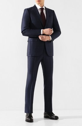 Мужской шерстяной костюм ERMENEGILDO ZEGNA темно-синего цвета по цене 216500 руб., арт. 722518/221225 | Фото 1 Мужской шерстяной костюм ERMENEGILDO ZEGNA темно-синего цвета, арт. 722518/221225 | Фото 1
