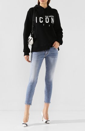 Женские джинсы DSQUARED2 темно-синего цвета по цене 26600 руб., арт. S75LB0301/S30595 | Фото 2 Женские джинсы DSQUARED2 темно-синего цвета, арт. S75LB0301/S30595 | Фото 2
