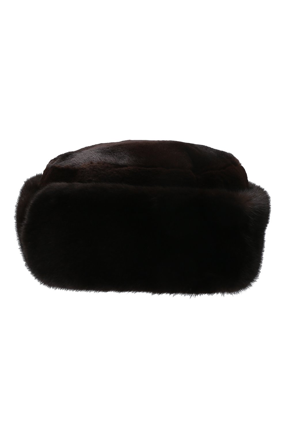 Мужская шапка-ушанка из меха норки FURLAND темно-коричневого цвета, арт. 0015100140189600000 | Фото 2 (Материал: Натуральный мех; Статус проверки: Проверена категория)