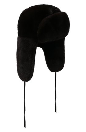Мужская шапка-ушанка из меха норки ivan FURLAND темно-коричневого цвета, арт. 0099000110189600000 | Фото 1 (Материал: Натуральный мех; Статус проверки: Проверена категория)
