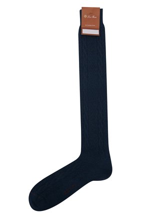 Мужские кашемировые носки LORO PIANA бирюзового цвета, арт. FAI8976 | Фото 1 (Материал внешний: Шерсть, Кашемир; Статус проверки: Проверена категория; Кросс-КТ: бельё)