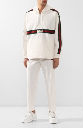 Мужской хлопковые брюки GUCCI белого цвета по цене 56100 руб., арт. 604171/XDAX3 | Фото 2 Мужской хлопковые брюки GUCCI белого цвета, арт. 604171/XDAX3 | Фото 2