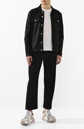 Мужская хлопковая футболка RICK OWENS белого цвета по цене 24500 руб., арт. RU20S7264/JA | Фото 2 Мужская хлопковая футболка RICK OWENS белого цвета, арт. RU20S7264/JA | Фото 2 (Рукава: Короткие; Материал внешний: Хлопок; Принт: Без принта; Стили: Минимализм)