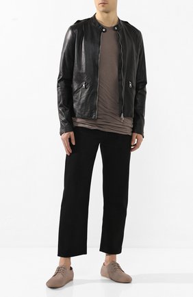 Мужская хлопковая футболка RICK OWENS серого цвета по цене 28500 руб., арт. RU20S7256/UC | Фото 2 Мужская хлопковая футболка RICK OWENS серого цвета, арт. RU20S7256/UC | Фото 2