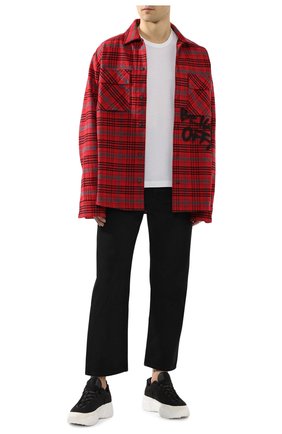 Мужская хлопковая футболка ACNE STUDIOS белого цвета по цене 10400 руб., арт. 25E173/M | Фото 2 Мужская хлопковая футболка ACNE STUDIOS белого цвета, арт. 25E173/M | Фото 2