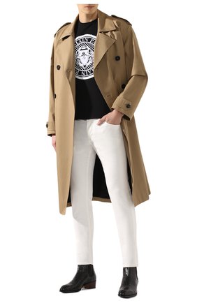 Мужская хлопковая футболка BALMAIN черного цвета по цене 32450 руб., арт. TH11135/I216 | Фото 2 Мужская хлопковая футболка BALMAIN черного цвета, арт. TH11135/I216 | Фото 2