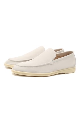 Мужские замшевые лоферы summer walk LORO PIANA белого цвета по цене 58550 руб., арт. FAE8124 | Фото 1 Мужские замшевые лоферы summer walk LORO PIANA белого цвета, арт. FAE8124 | Фото 1