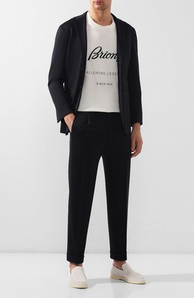 Мужские замшевые лоферы summer walk LORO PIANA белого цвета по цене 58550 руб., арт. FAE8124 | Фото 2 Мужские замшевые лоферы summer walk LORO PIANA белого цвета, арт. FAE8124 | Фото 2