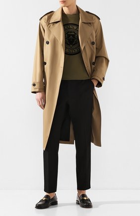 Мужские кожаные лоферы VERSACE черного цвета по цене 55550 руб., арт. DSU7861/D4VFC | Фото 2 Мужские кожаные лоферы VERSACE черного цвета, арт. DSU7861/D4VFC | Фото 2
