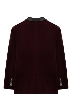 Детский хлопковый пиджак BRUNELLO CUCINELLI бордового цвета по цене 169500 руб., арт. BL463GS04B | Фото 2 Детский хлопковый пиджак BRUNELLO CUCINELLI бордового цвета, арт. BL463GS04B | Фото 2 (Материал подклада: Купро; Рукава: Длинные; Материал внешний: Хлопок; Статус проверки: Проверена категория; Кросс-КТ: пиджак; Ростовка одежда: 10 - 11 лет | 140 - 146см, 8 лет | 128 см)