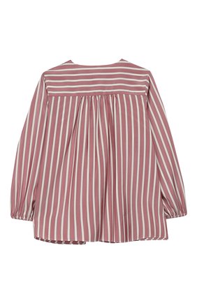 Детское шелковая блузка BRUNELLO CUCINELLI красного цвета, арт. BB729M9501 | Фото 2 (Материал внешний: Шелк; Рукава: Длинные; Статус проверки: Проверена категория)