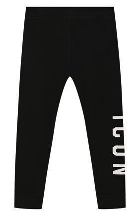 Детские хлопковые джоггеры DSQUARED2 черного цвета по цене 12900 руб., арт. DQ04EZ-D00RG | Фото 2 Детские хлопковые джоггеры DSQUARED2 черного цвета, арт. DQ04EZ-D00RG | Фото 2