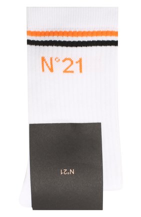 Детские хлопковые носки N21 белого цвета по цене 2705 руб., арт. N214A4/N0027/N21Z4U | Фото 1 Детские хлопковые носки N21 белого цвета, арт. N214A4/N0027/N21Z4U | Фото 1