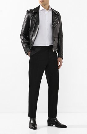 Мужские кожаные сапоги SAINT LAURENT черного цвета по цене 67800 руб., арт. 549291/06A00 | Фото 2 Мужские кожаные сапоги SAINT LAURENT черного цвета, арт. 549291/06A00 | Фото 2
