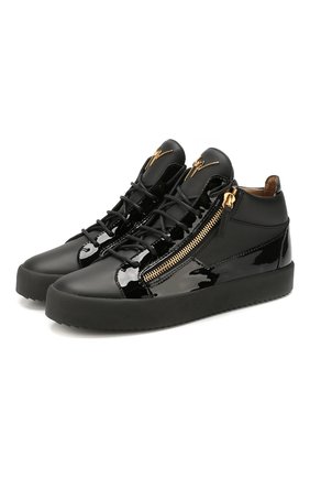 Мужские кожаные кеды GIUSEPPE ZANOTTI DESIGN черного цвета по цене 52850 руб., арт. RU70009/015 | Фото 1 Мужские кожаные кеды GIUSEPPE ZANOTTI DESIGN черного цвета, арт. RU70009/015 | Фото 1