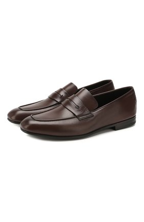 Мужские кожаные пенни-лоферы ERMENEGILDO ZEGNA темно-коричневого цвета по цене 73500 руб., арт. A4001X-LHAFR | Фото 1 Мужские кожаные пенни-лоферы ERMENEGILDO ZEGNA темно-коричневого цвета, арт. A4001X-LHAFR | Фото 1 (Материал внутренний: Натуральная кожа; Статус проверки: Проверена категория; Стили: Классический)