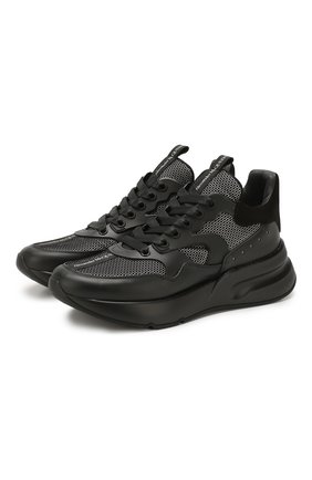 Мужские кожаные кроссовки ALEXANDER MCQUEEN черного цвета по цене 51400 руб., арт. 604281/W4LT1 | Фото 1 Мужские кожаные кроссовки ALEXANDER MCQUEEN черного цвета, арт. 604281/W4LT1 | Фото 1