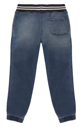Детские джинсовые джоггеры POLO RALPH LAUREN синего цвета, арт. 322759206 | Фото 2 (Материал внешний: Хлопок; Статус проверки: Проверена категория; Детали: На резинке)
