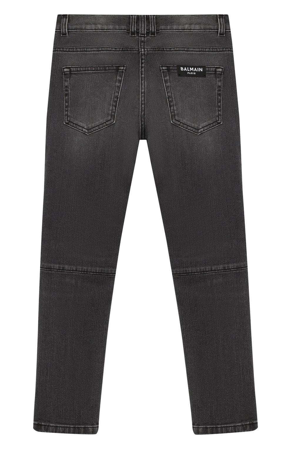 Детские джинсы BALMAIN серого цвета, арт. 6M6560/MD700/4-10 | Фото 2 (Материал внешний: Хлопок; Статус проверки: Проверена категория)