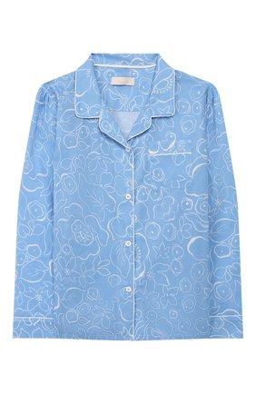 Детская хлопковая пижама LITTLE YOLKE голубого цвета по цене 7995 руб., арт. SS20-12C-MA-BL/9-12Y | Фото 2 Детская хлопковая пижама LITTLE YOLKE голубого цвета, арт. SS20-12C-MA-BL/9-12Y | Фото 2