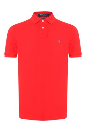 Мужское хлопковое поло POLO RALPH LAUREN красного цвета по цене 8380 руб., арт. 710782592 | Фото 1 Мужское хлопковое поло POLO RALPH LAUREN красного цвета, арт. 710782592 | Фото 1