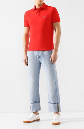 Мужское хлопковое поло POLO RALPH LAUREN красного цвета по цене 8380 руб., арт. 710782592 | Фото 2 Мужское хлопковое поло POLO RALPH LAUREN красного цвета, арт. 710782592 | Фото 2
