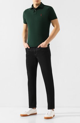 Мужское хлопковое поло POLO RALPH LAUREN темно-зеленого цвета по цене 9220 руб., арт. 710782592 | Фото 2 Мужское хлопковое поло POLO RALPH LAUREN темно-зеленого цвета, арт. 710782592 | Фото 2