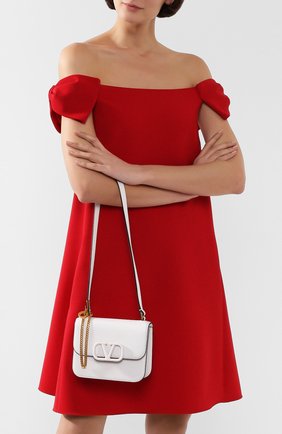 Женская сумка valentino garavani vsling small VALENTINO белого цвета по цене 143000 руб., арт. TW2B0F01/RQR | Фото 2 Женская сумка valentino garavani vsling small VALENTINO белого цвета, арт. TW2B0F01/RQR | Фото 2