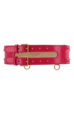 Женский кожаный пояс ALEXANDER MCQUEEN розового цвета по цене 69100 руб., арт. 610545/1BR00 | Фото 1 Женский кожаный пояс ALEXANDER MCQUEEN розового цвета, арт. 610545/1BR00 | Фото 1