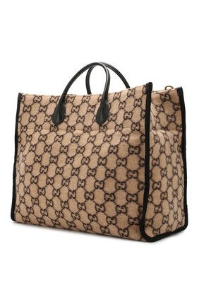 Женский сумка-тоут GUCCI бежевого цвета по цене 119500 руб., арт. 598169/G38ET | Фото 3 Женский сумка-тоут GUCCI бежевого цвета, арт. 598169/G38ET | Фото 3