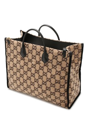 Женский сумка-тоут GUCCI бежевого цвета по цене 119500 руб., арт. 598169/G38ET | Фото 4 Женский сумка-тоут GUCCI бежевого цвета, арт. 598169/G38ET | Фото 4