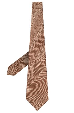 Женский шелковый галстук KITON коричневого цвета, арт. DCRAVK09S75 | Фото 2 (Материал: Текстиль, Шелк; Статус проверки: Проверена категория; Региональные ограничения белый список (Axapta Mercury): RU)