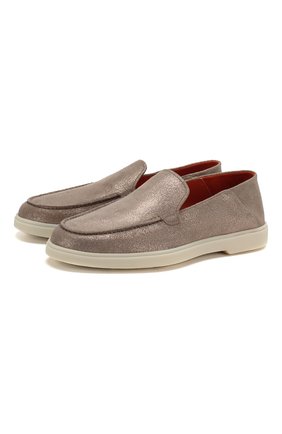 Женские кожаные лоферы SANTONI коричневого цвета по цене 31850 руб., арт. WUYA58673TISCBPHM20 | Фото 1 Женские кожаные лоферы SANTONI коричневого цвета, арт. WUYA58673TISCBPHM20 | Фото 1