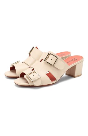 Женские кожаные мюли SANTONI белого цвета по цене 37550 руб., арт. WHTH57657HI2CGLYE21 | Фото 1 Женские кожаные мюли SANTONI белого цвета, арт. WHTH57657HI2CGLYE21 | Фото 1