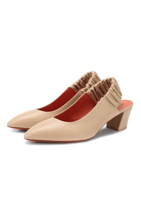 Женская кожаные туфли SANTONI бежевого цвета по цене 36250 руб., арт. WDHC58569HI2CIZTE40 | Фото 1 Женская кожаные туфли SANTONI бежевого цвета, арт. WDHC58569HI2CIZTE40 | Фото 1