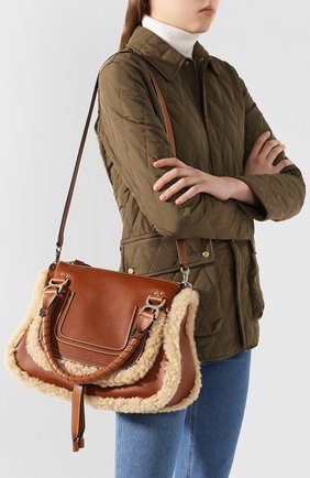 Женская сумка marcie medium CHLOÉ светло-коричневого цвета по цене 139500 руб., арт. CHC20SS860C17 | Фото 5 Женская сумка marcie medium CHLOÉ светло-коричневого цвета, арт. CHC20SS860C17 | Фото 5