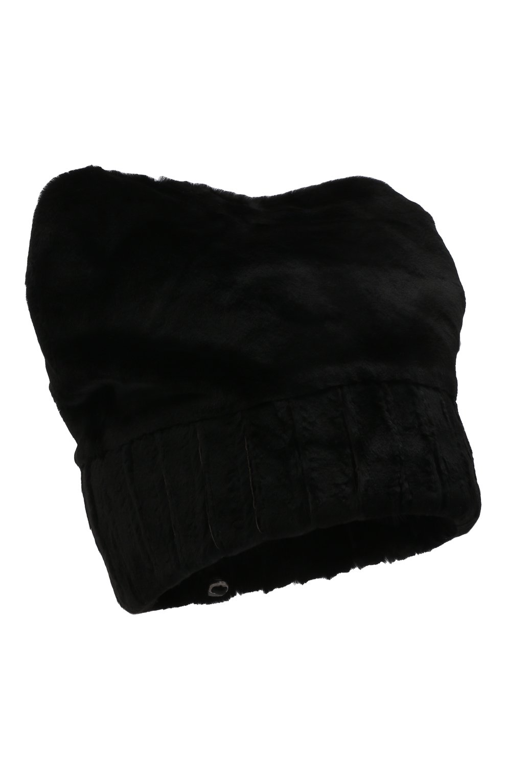 Женская шапка из меха норки FURLAND черного цвета, арт. 0001400150156600000 | Фото 1 (Материал: Натуральный мех; Статус проверки: Проверена категория)