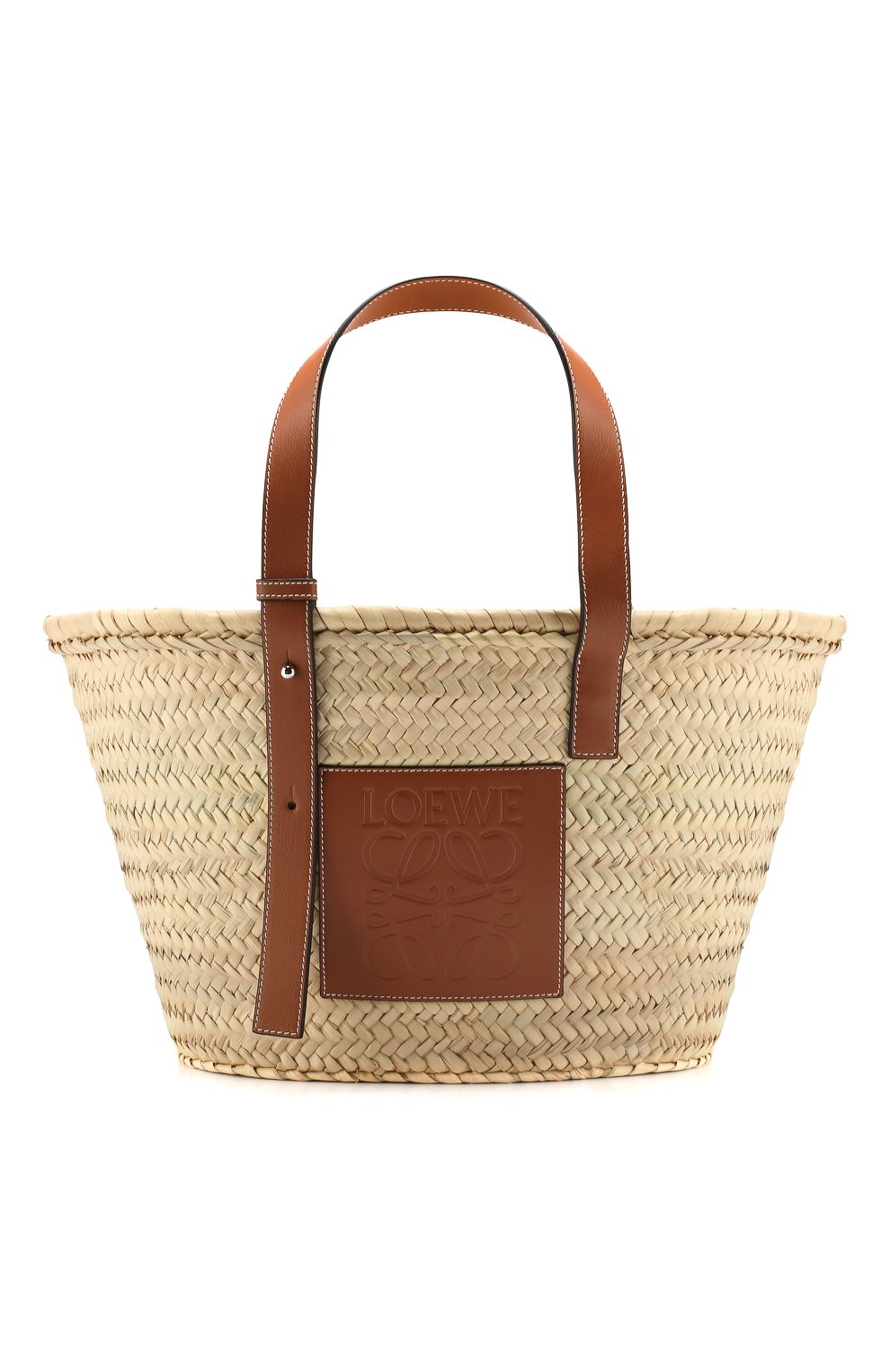 Женская сумка basket LOEWE бежевого цвета, арт. 327.02.S92 | Фото 1
