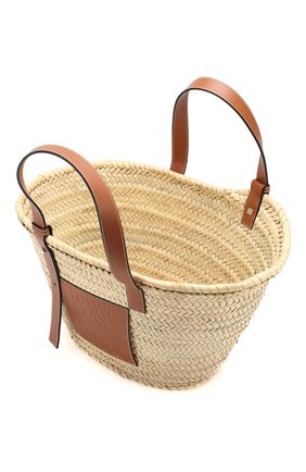 Женская сумка basket LOEWE бежевого цвета по цене 29950 руб., арт. 327.02.S92 | Фото 4 Женская сумка basket LOEWE бежевого цвета, арт. 327.02.S92 | Фото 4