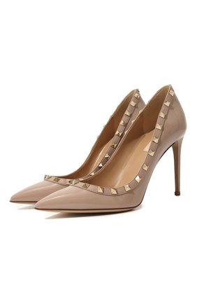 Женская кожаные туфли valentino garavani rockstud VALENTINO бежевого цвета по цене 52000 руб., арт. TW2S0057/VNW | Фото 1 Женская кожаные туфли valentino garavani rockstud VALENTINO бежевого цвета, арт. TW2S0057/VNW | Фото 1