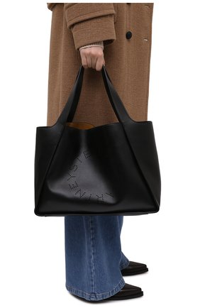 Женский сумка stella logo STELLA MCCARTNEY черного цвета по цене 61850 руб., арт. 502793/W8542 | Фото 2 Женский сумка stella logo STELLA MCCARTNEY черного цвета, арт. 502793/W8542 | Фото 2