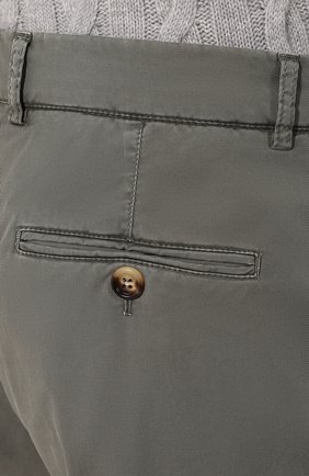 Мужские хлопковые брюки BRUNELLO CUCINELLI хаки цвета, арт. M289LB1150 | Фото 5 (Случай: Повседневный; Материал внешний: Хлопок; Стили: Кэжуэл; Статус проверки: Проверена категория)