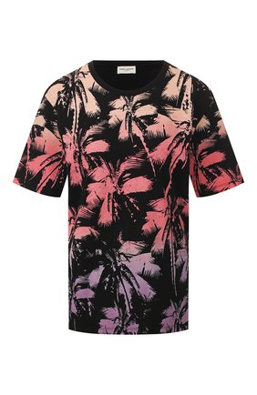 Женская хлопковая футболка SAINT LAURENT разноцветного цвета по цене 39350 руб., арт. 601518/YB0Z2 | Фото 1 Женская хлопковая футболка SAINT LAURENT разноцветного цвета, арт. 601518/YB0Z2 | Фото 1