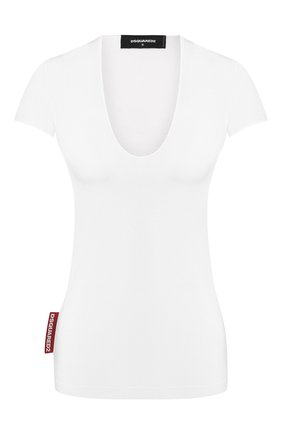 Женская хлопковая футболка DSQUARED2 белого цвета по цене 14650 руб., арт. S75GD0101/S22427 | Фото 1 Женская хлопковая футболка DSQUARED2 белого цвета, арт. S75GD0101/S22427 | Фото 1