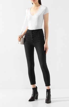 Женская хлопковая футболка DSQUARED2 белого цвета по цене 14650 руб., арт. S75GD0101/S22427 | Фото 2 Женская хлопковая футболка DSQUARED2 белого цвета, арт. S75GD0101/S22427 | Фото 2