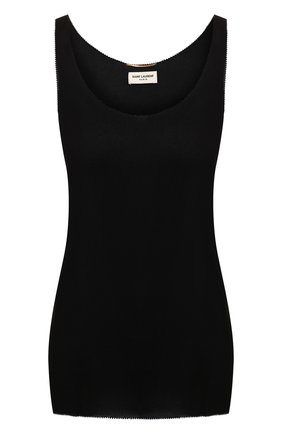 Женская майка из вискозы SAINT LAURENT черного цвета по цене 34550 руб., арт. 612001/Y103W | Фото 1 Женская майка из вискозы SAINT LAURENT черного цвета, арт. 612001/Y103W | Фото 1