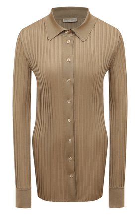 Женский шелковый кардиган BOTTEGA VENETA бежевого цвета по цене 109500 руб., арт. 601693/VKJM0 | Фото 1 Женский шелковый кардиган BOTTEGA VENETA бежевого цвета, арт. 601693/VKJM0 | Фото 1