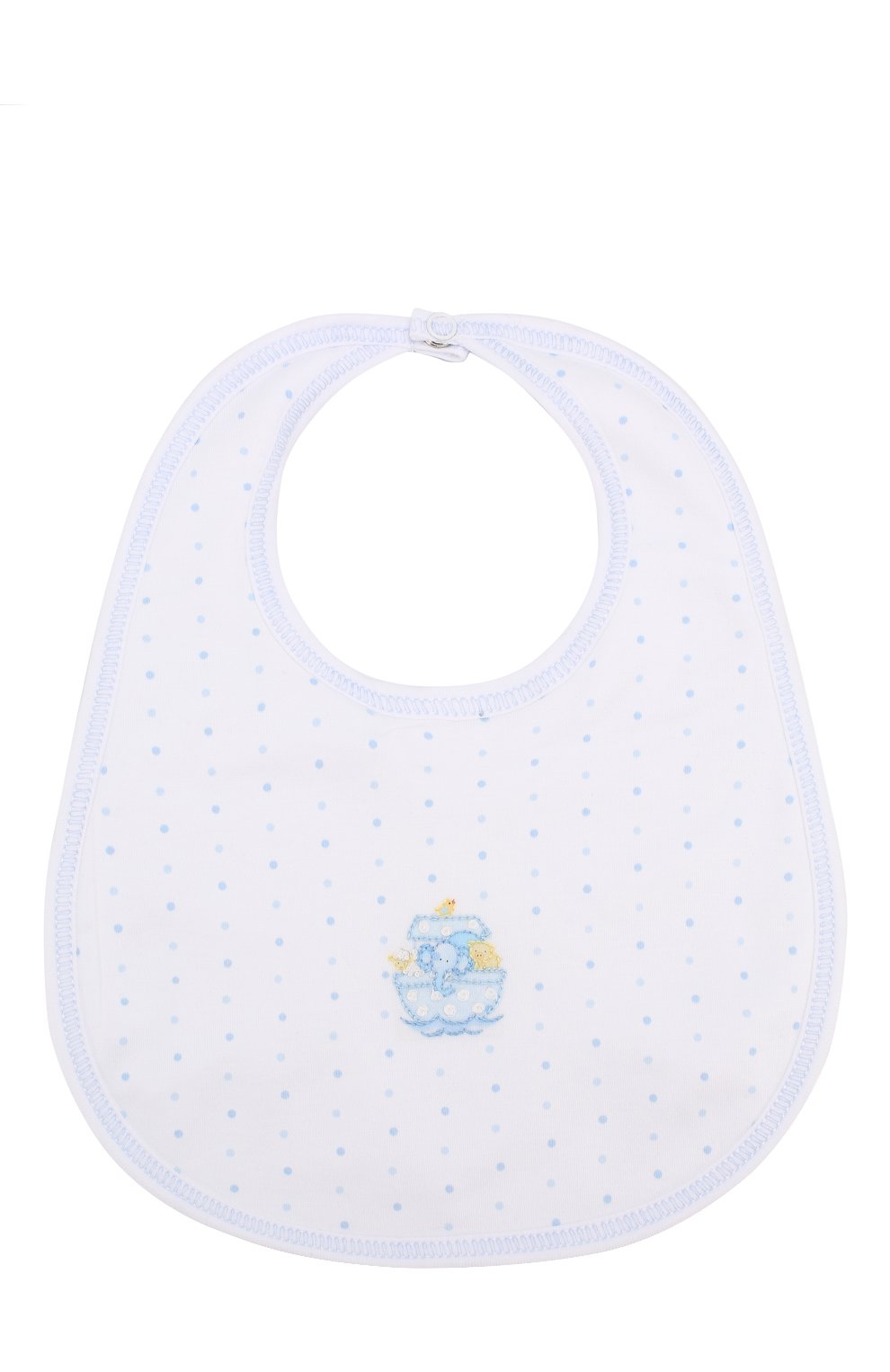 Детский хлопковый нагрудник MAGNOLIA BABY синего цвета, арт. E109-51-LB | Фото 1 (Материал: Текстиль, Хлопок; Статус проверки: Проверена категория)